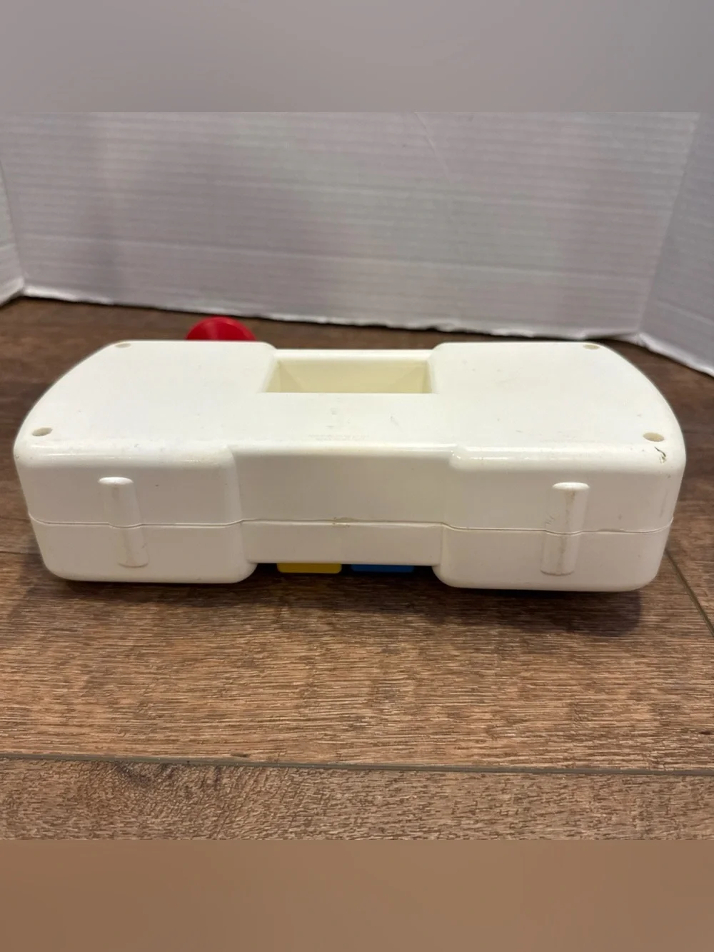 Vintage Fisher-Price Pretend Radio Music Toy White Red Blue Yellow